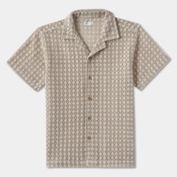 R&B Boys Cuban Collar Textured Cotton Casual Shirt-image-25