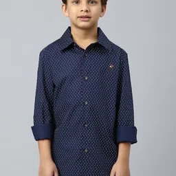 Beverly Hills Polo Club Boys Micro Ditsy Printed Casual Shirt-image-55