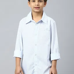 Beverly Hills Polo Club Boys Spread Collar Printed Casual Shirt-image-58