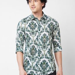 SPYKAR Floral Printed Cotton Casual Shirt-image-32