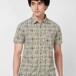 SPYKAR Ethnic Motifs Printed Spread Collar Cotton Casual Shirt-picture-29