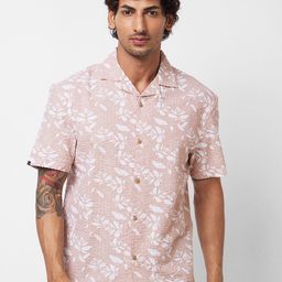 SPYKAR Spread Collar Floral Printed Opaque Printed Cotton Casual Shirt-image-46