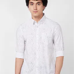 SPYKAR Abstract Opaque Printed Cotton Casual Shirt-picture-13