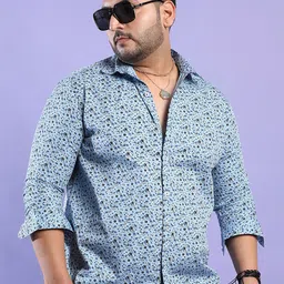 Instafab Plus Plus Size Classic Floral Printed Casual Shirt-image-99