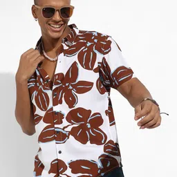 Campus Sutra Classic Floral Printed Casual Shirt-image-64