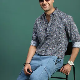 SHOWOFF Men Standard Slim Fit Floral Printed Casual Shirt-picture-31