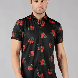 COMBRAIDED Slim Fit Floral Printed Casual Shirt-picture-37