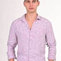 POE Men Smart Slim Fit Abstract Printed Casual Shirt-image-95