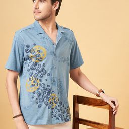 7 Alt by Pantaloons Men Slim Fit Floral Opaque Printed Casual Shirt-image-59