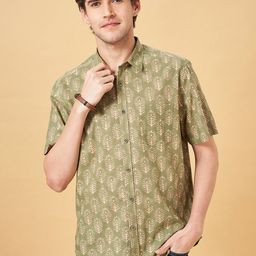 indus route by Pantaloons Floral Printed Spread Collar Short Sleeves Cotton Casual Shirt-image-11