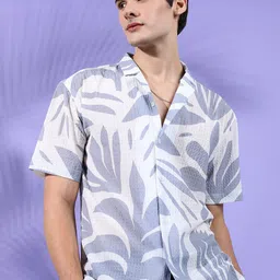 The Indian Garage Co Abstract Printed Cuban Collar Regular Fit Opaque Casual Shirt-image-8