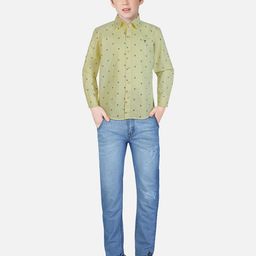 Palm Tree Boys Off White Printed Casual Shirt-image-23