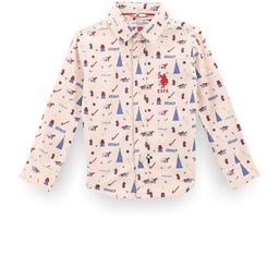 U.S. Polo Assn. Kids Boys Classic Conversational Printed Pure Cotton Twill Casual Shirt-image-93
