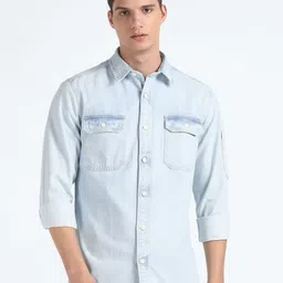 Flying Machine Slim Fit Slim Fit Cotton Casual Shirt-picture-36