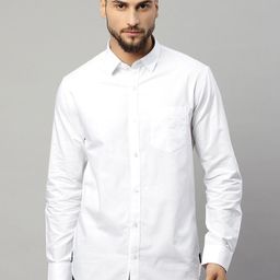 Rodamo Men White Solid Slim Fit Casual Shirt-image-71