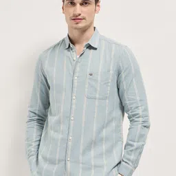 THE BEAR HOUSE Men Slim Fit Opaque Striped Casual Shirt-image-23