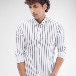SPYKAR Men Slim Fit Striped Casual Shirt-image-90