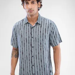 SPYKAR Men Slim Fit Striped Casual Shirt-picture-5
