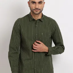 Turtle Relaxed Slim Fit Striped Spread Collar Cotton Shirt-image-71