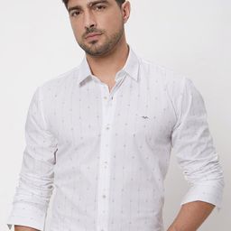 Mufti Slim Fit Striped Spread Collar Long Sleeves Cotton Casual Shirt-image-67
