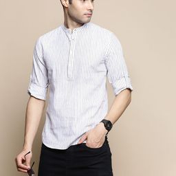 INVICTUS Men Sport Slim Fit Opaque Striped Casual Shirt-picture-15