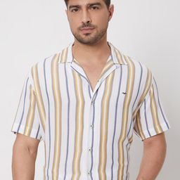 Mufti Vertical Striped Casual Shirt-image-67