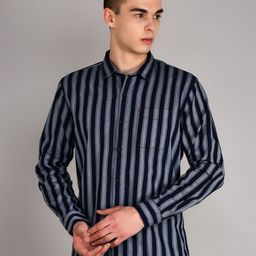 TIM PARIS Standard Opaque Striped Casual Pure Cotton Shirt-image-88