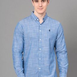 Red Tape Striped Button-Down Collar Casual Shirt-image-18