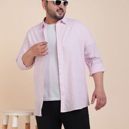 Sztori Striped Spread Collar Casual Shirt-image-67
