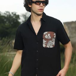 Campus Sutra Men Relaxed Fit Spread Collar Solid Casual Shirt-picture-18