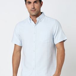 R&B Men Button-Down Collar Textured Casual Shirt-picture-12