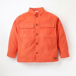Cherry Crumble Boys Spread Collar Corduroy Casual Shirt-image-89