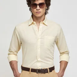 Red Flame Linen Cotton Regular Fit Casual Shirt-image-16