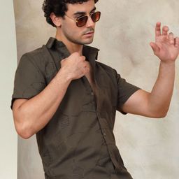 Indian Needle Classic Embroidered Opaque Cotton Casual Shirt-image-38
