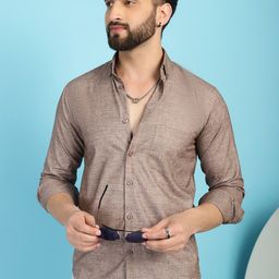 Indian Needle Classic Button-Down Collar Long Sleeves Cotton Casual Shirt-image-89