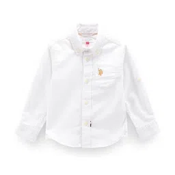 U.S. Polo Assn. Kids Boys Button-Down Collar Classic Pure Cotton Casual Shirt-image-96
