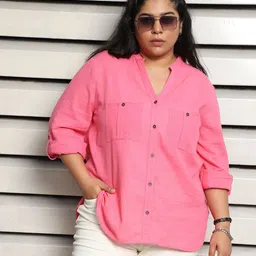 Freeform by High Star Plus Size regular fit casual Cotton Casual Shirt-image-79