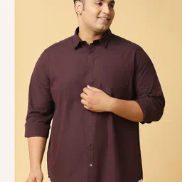 Sztori Plus Size Classic Spread Collar Pure Cotton Casual Shirt-image-22