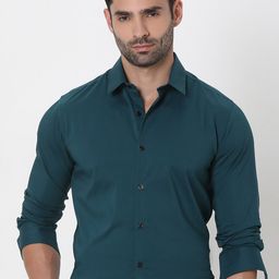 Mufti Spread Collar Slim Fit Formal Shirt-image-80