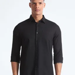 Flying Machine Slim Fit Opaque Cotton Casual Shirt-image-89