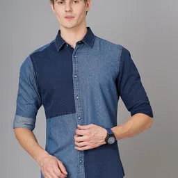 British Club Smart Slim Fit Denim Casual Shirt-image-11