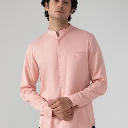 SUBTRACT Band Collar Slim Fit Casual Shirt-picture-44