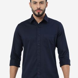 JADE BLUE Men Cotton Slim Fit Opaque Casual Shirt-image-80