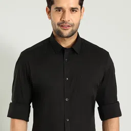 Indian Terrain Classic Slim Fit Opaque Cotton Casual Shirt-picture-38