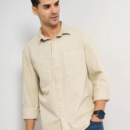 Celio Men Classic Slim Fit Denim Cotton Casual Shirt-picture-27