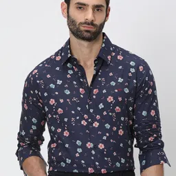 Mufti Trim Slim Fit Floral Printed Casual Shirt-image-37
