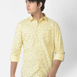 Crimsoune Club Boys Slim Fit Floral Printed Cotton Casual Shirt-image-41