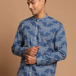 SHVAAS by VASTRAMAY Floral Printed  Premium Sustainable Casual Cotton Shirt-image-96
