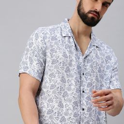 SHOWOFF Men White Comfort Floral Printed Casual Shirt-image-97