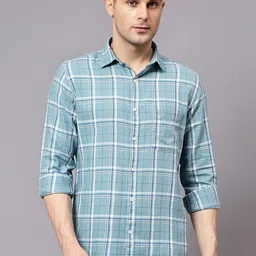 Cantabil Comfort Tartan Checked Cotton Casual Shirt-image-99